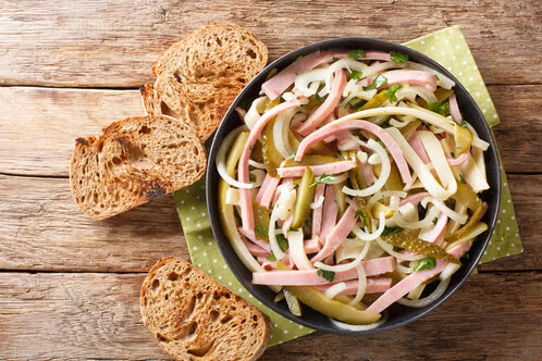 Recipe: Swiss sausage salad