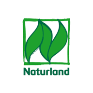 The image shows the Naturland logo, which consists of green leaves and lettering.
