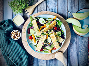 grilled cheese, barbecue cheese, barbecue cheese salad