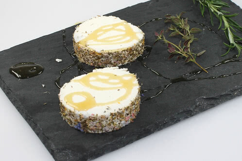 Recipe: Grilled goat’s cream cheese with honey